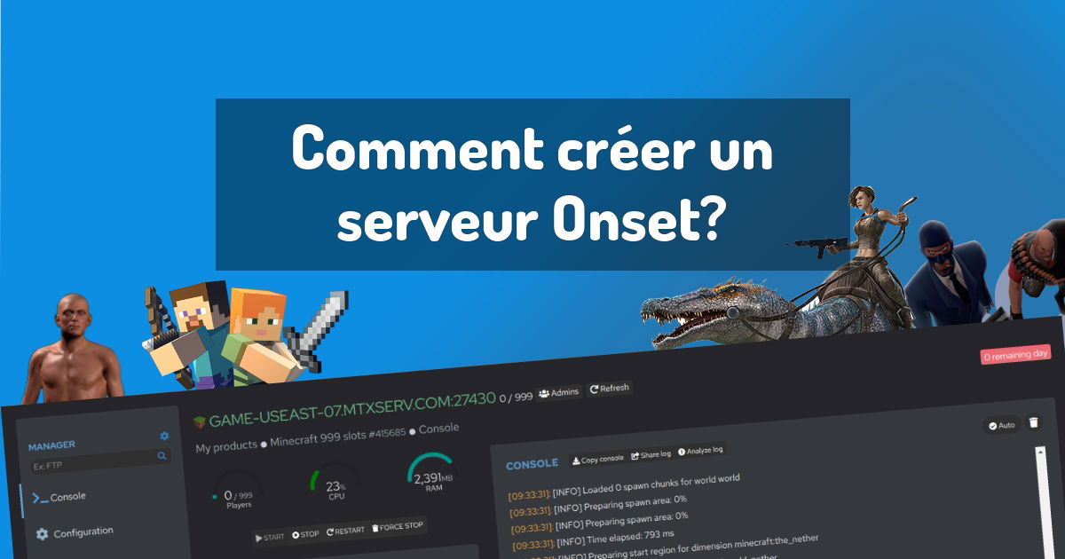 Comment créer un serveur Onset?