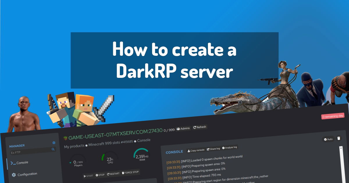 make a gmod darkrp server