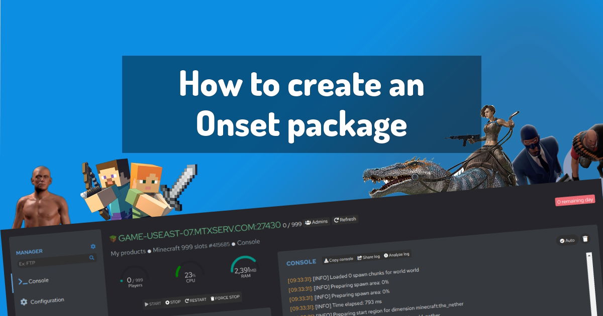 How to create an Onset package