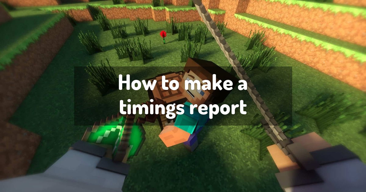 How to make a timings report