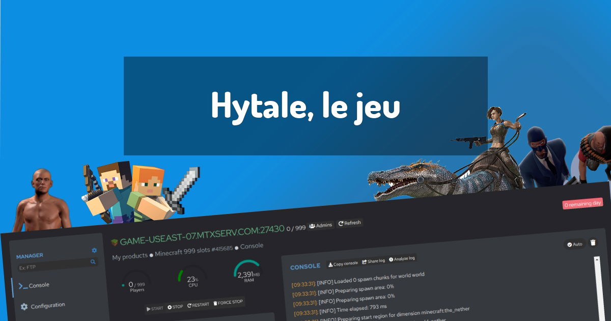 Hytale, le jeu