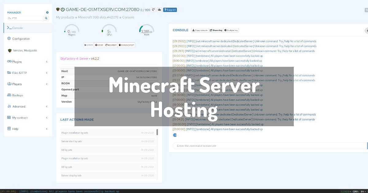 free minecraft server hosting with mods