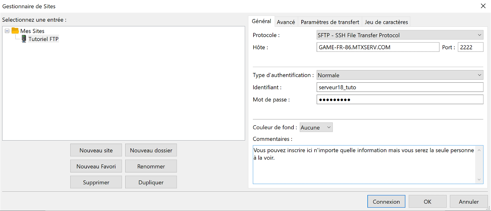 Accès FTP Manager 3